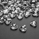 Sweelov 500 szt. dekoracyjnych serc z akrylu 12 mm - przezroczyste