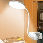 SPORWAY Lampa biurkowa z klipsem - LED USB, ściemnialna, akumulatorowa