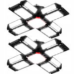 Rafow Lampa Garażowa LED 200 W, 2 szt., 20 000 lm, 6500 K, 12 Paneli
