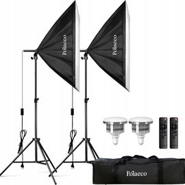 Potaeco Softbox LED 95W 3000-6500K z pilotem i torbami - do studia i video