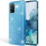 NALIA Glitter Cover do Samsung Galaxy S20 - cyjan, błyszczące, smukłe