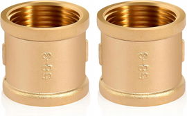 Mosiężna mufa 1 cal, 2 sztuki 1" gwint wewnętrzny mosiężny