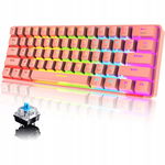 Klawiatura Mechaniczna 60% STK61 | Bluetooth 5.0 + USB-C | RGB | Red Switch