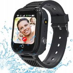 Kesasohe 4G Smartwatch Dla Dzieci z GPS, Kamerą i Telefonem, SOS, Czarny