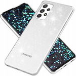Etui NALIA z brokatem do Samsung Galaxy A53 - przezroczysta z brokatem