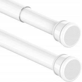 Aiitomg Karnisz rozporowy 170-260 cm BEZ WIERCENIA - biały 25 mm