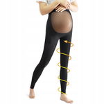 Beister Rajstopy Uciskowe Ciążowe 20-30 mmHg, Bez Stopy, XL