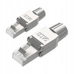 VCELINK Wtyczka RJ45 Bez Narzędzi Cat7/Cat6A, Ekranowana, 10 Gbps, 4 szt.