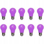 Aiwerttes - Zestaw 10 fioletowych żarówek LED E27 3W A50 (dekoracyjne)