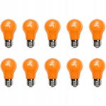 Aiwerttes - Zestaw 10 pomarańczowych żarówek LED E27 3W A50 (dekoracyjne)