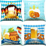 BINXWA Dekoracyjne poszewki na poduszkę na Oktoberfest 45 x 45, bawarska