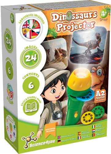 Science4you 80003300 Dinosaur Torch Projector Zabawkowa Latarka Projektor