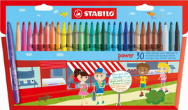 Pisaki STABILO POWER a-30 kolorowe pisaliście 30 sztuk
