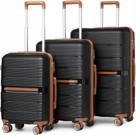 BRITISH TRAVELLER Walizka twarda zestaw polipropylen K2392L3SET 92 l