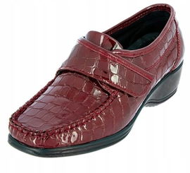 Botki i mokasyny Cholewka z lakierowanej skóry efekt krokodyla