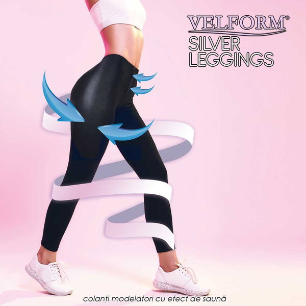 Legginsy Velform Silver - rajstopy modelujące z efektem sauny termiczne