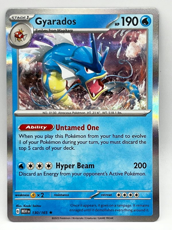 Karty Pokemon 151 (MEW 130) Gyarados (H)