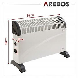 Grzejnik Arebos biały 2000w
