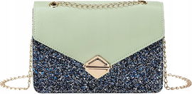 Damska torba na ramię - cekiny, modna, mała, elegancka, na wesele i imprezę