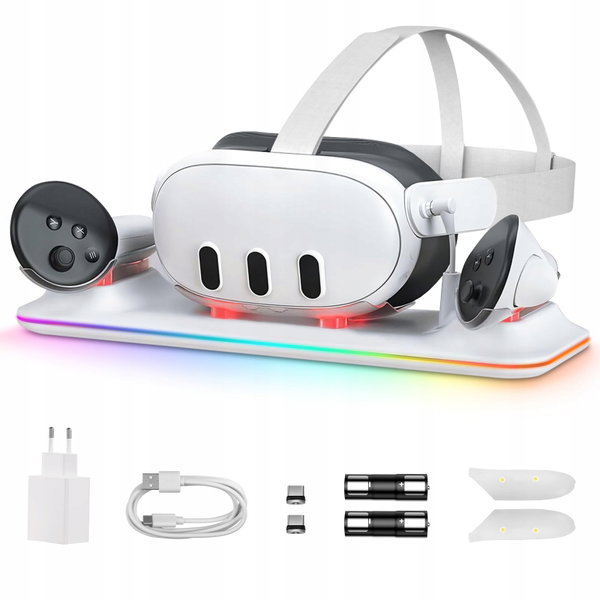GEEKERA Stacja Ładowania Meta Quest 3 Magnetyczna Stojak VR
