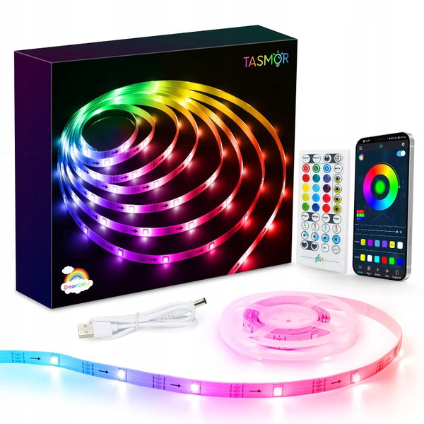 TAŚMA LED 5M USB BLUETOOTH APLIKACJA DREAMCOLOR MUZYKA 16 MILIONÓW KOLORÓW