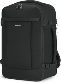 ECOHUB PLECAK PODRĘCZNY KABINOWY RYANAIR 20 L, 40x20x25cm CZARNY