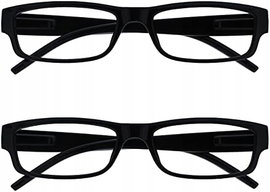 M1273 OPULIZE OKULARY DO CZYTANIA CZARNE +3.50 zestaw 2 sztuk