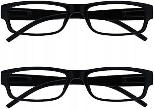 M1273 OPULIZE OKULARY DO CZYTANIA CZARNE +3.50 zestaw 2 sztuk