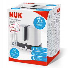 Sterylizator elektryczny NUK 680W do butelek parowy 6 butelek plus szczypce