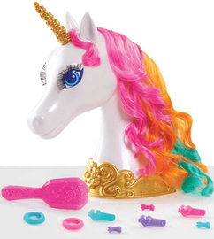 BARBIE Głowa Konia Jednorożec do Czesania TĘCZOWY