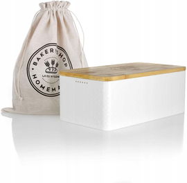 CHLEBAK Z DESKĄ I LNIANYM WORECZKIEM NA PIECZYWO LARS NYSØM BIAŁY