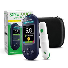 ONE TOUCH Ultra Plus Reflect miernik cukru we krwi mmol/l,etui,paski,ZESTAW