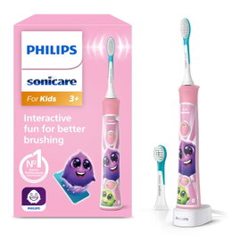 Philips Sonicare Kids szczoteczka soniczna dla dzieci HX6352, aplikacja róż