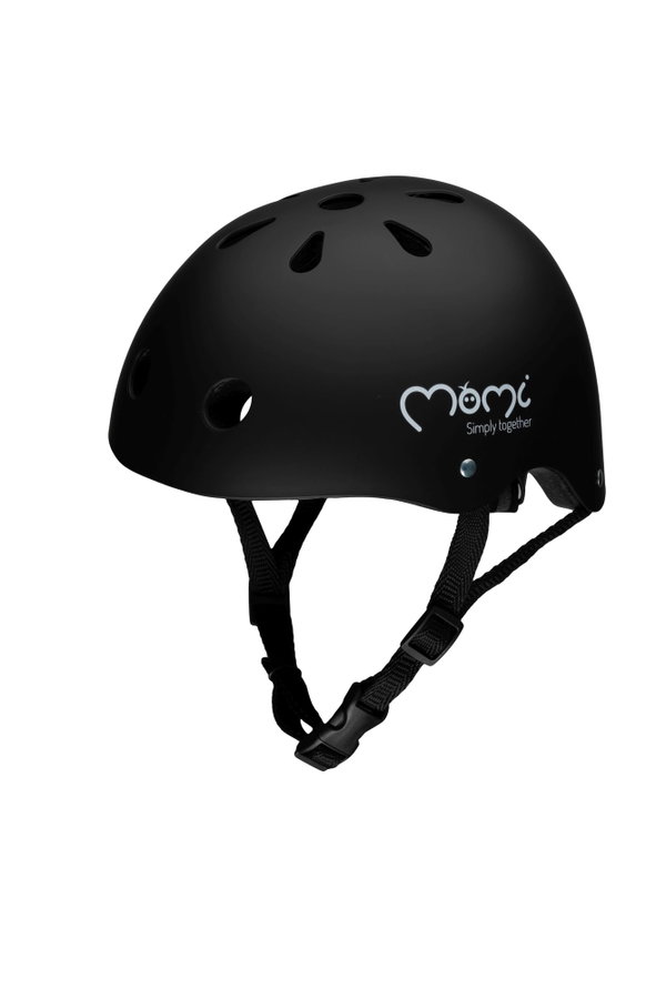 Kask dziecięcy MoMi czarny matowy 47-58 cm ABS EPS