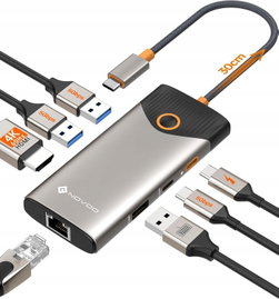 USB C NOVOO, stacja dokująca 7 w 1 z HDMI 460Hz