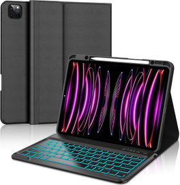 Etui z klawiaturą i touchpadem IVEOPPE Bluetooth, odpinana, czarna, do iPad