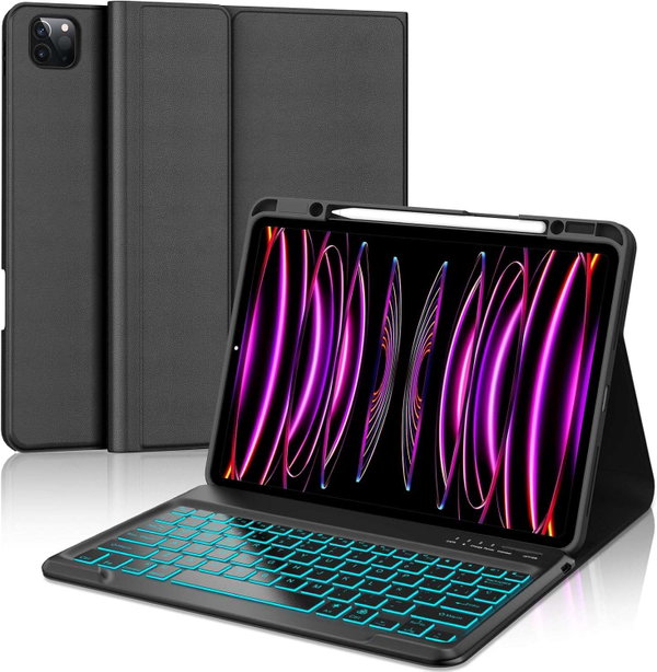 Etui z klawiaturą i touchpadem IVEOPPE Bluetooth, odpinana, czarna, do iPad