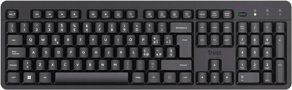 Klawiatura bezprzewodowa TRUST ODY II Wireless Keyboard Silent cicha QWERTY