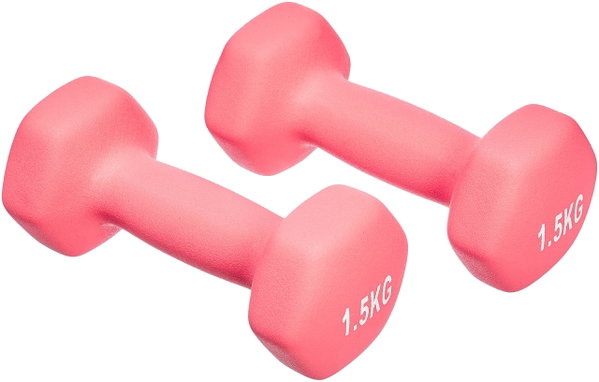 Hantle powlekane/gumowane stałe Amazon Basics 2x 1,5 kg