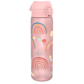 Bidon Ion8 RecyclON 500 ml Rainbows różowy dla dzieci szczelny BPA-free