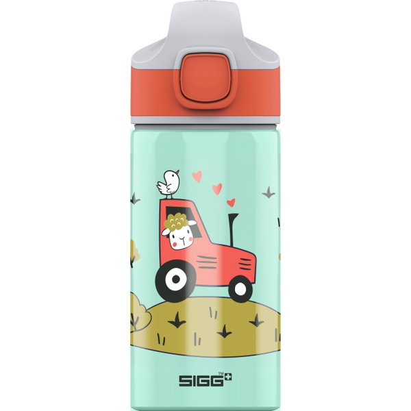 Sigg - Aluminium Kids Water Bottle - Miracle Tractor Farm - With Straw - Le