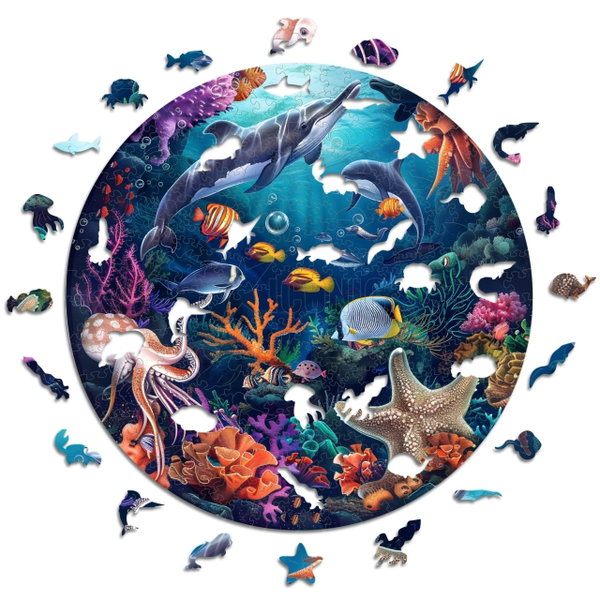 Puzzle drewniane Morskie zwierzęta 600 elementów