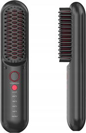 Bezprzewodowa mini szczotka prostująca prostownica 4 poziomy 2600 mAh czarn