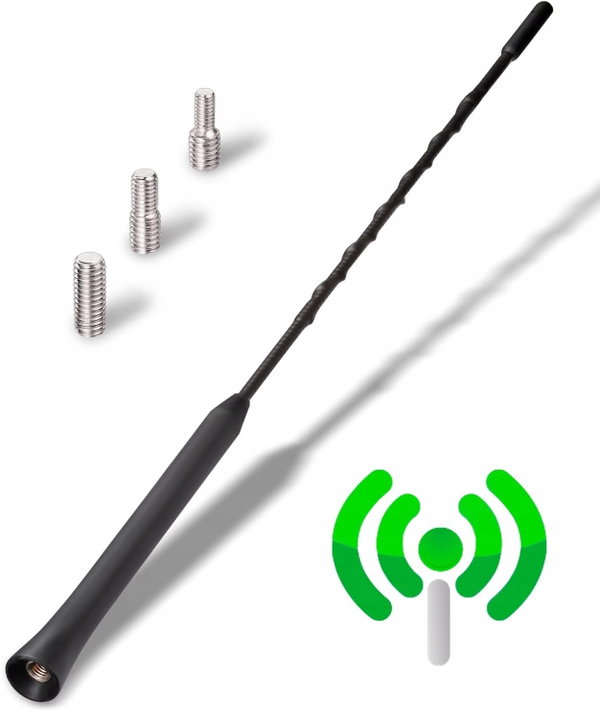 YIEHO Antena Samochodowa DAB FM Dachowa 28 cm + 3 Adaptery