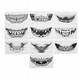 Halloween tatuaż czaszka wodoodporny naklejka na twarz blizna dzieci dorośl