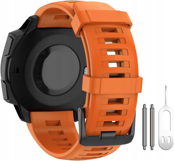 Anbest pasek silikonowy Garmin Instinct Instinct 2 pomarańczowy sportowy