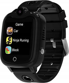 ELEJAFE smartwatch dziecięcy 4G GPS IP68 wideorozmowy czarny