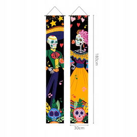 BASAMOU Baner Świąteczny Xmas 2szt Dekoracja Dom Ogród Halloween