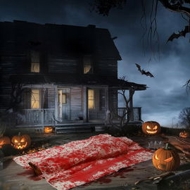 Straszna dekoracja Halloween 150 cm, sztuczne zwłoki, ogród/taras