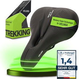 Siodełko rowerowe wodoszczelne amortyzowane ergonomiczne trekking 280×186mm